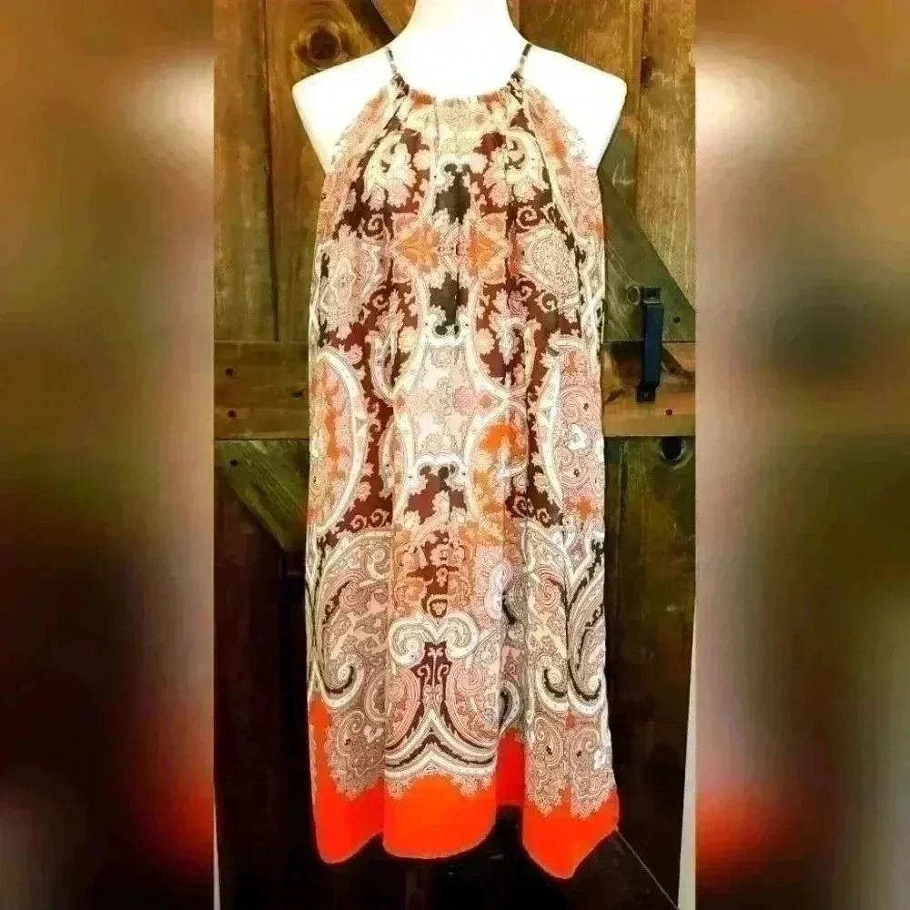 Michael Kors Multicolor Light Weight halter dress Size Small